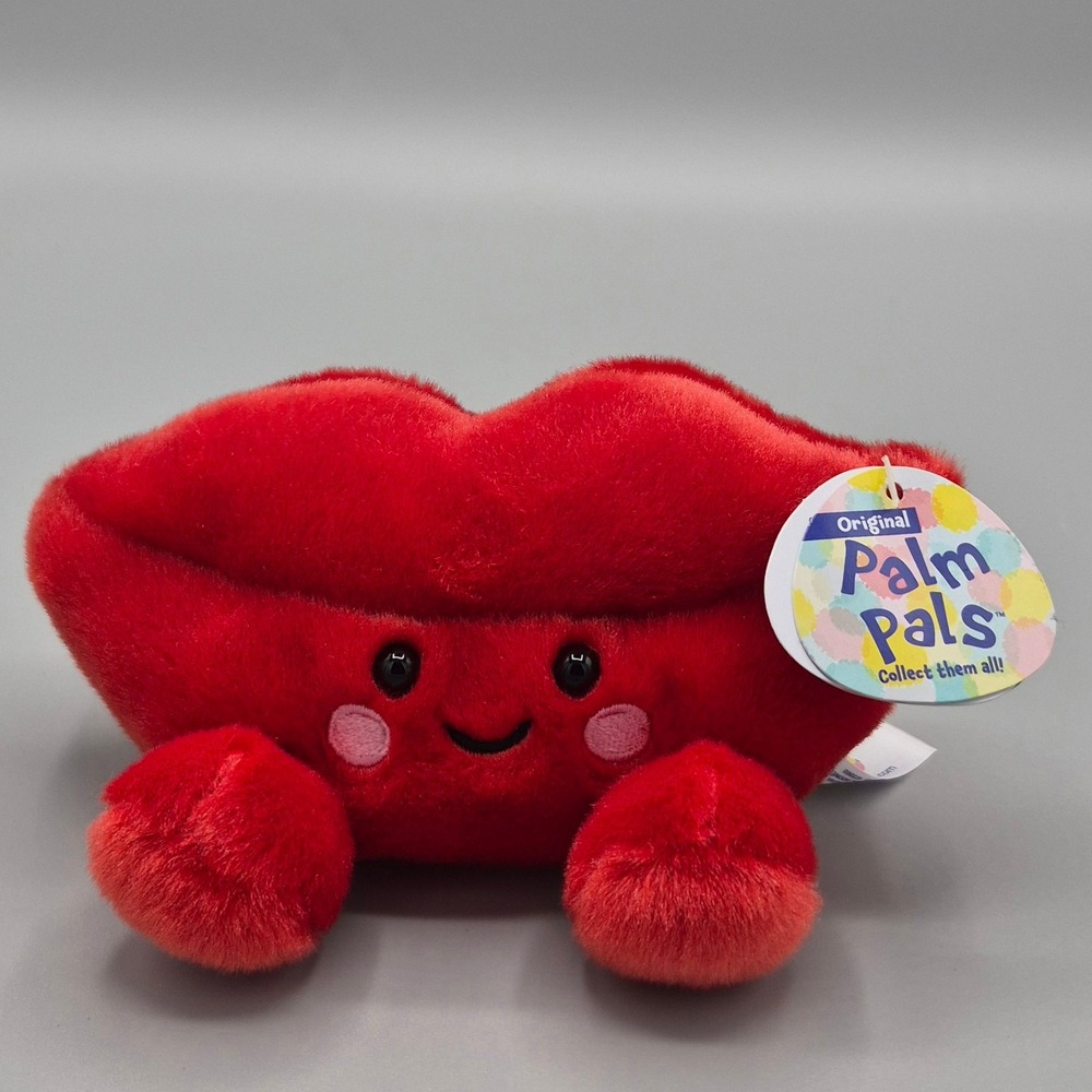 Aurora Palm Pals Kissie Lips Red Plush Seasonal Stuffed Animal 1-580 NEW